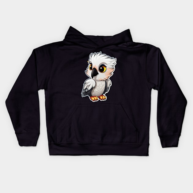 Colorful Cockatoo - Parakeet Macaws Parrot Kids Hoodie by fromherotozero